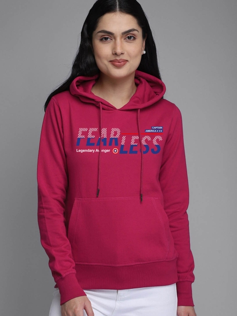 

Free Authority Women Green Printed Hooded Sweatshirt