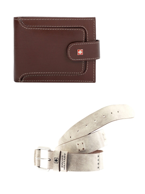 

SWISS MILITARY Men Multicoloured 2 Leather Two Fold Wallet, Multi