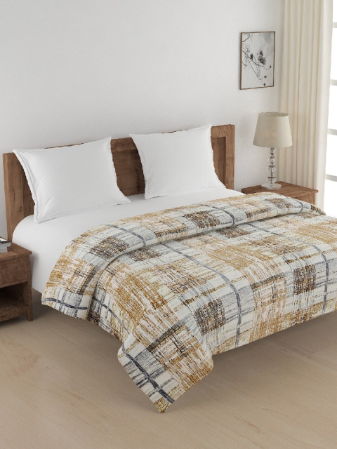 

SWAYAM Brown & Off White Geometric AC Room 150 GSM Double Bed Comforter