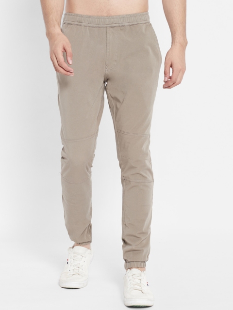 

SAPPER Men Beige Slim Fit Joggers
