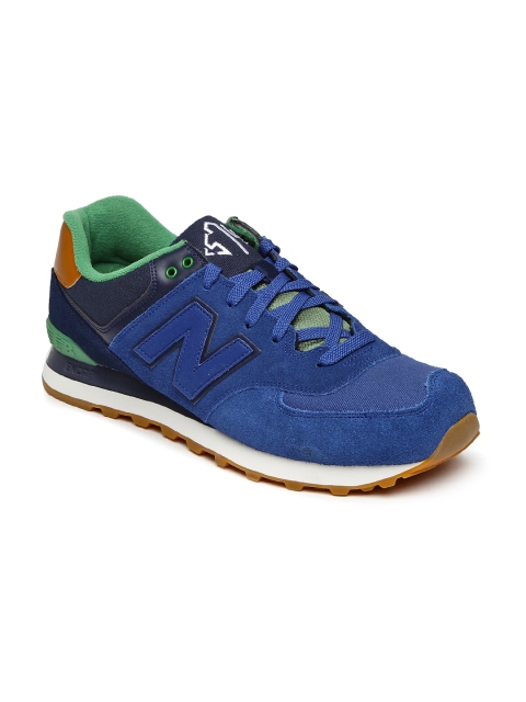 

New Balance Men Blue Solid Suede Sneakers