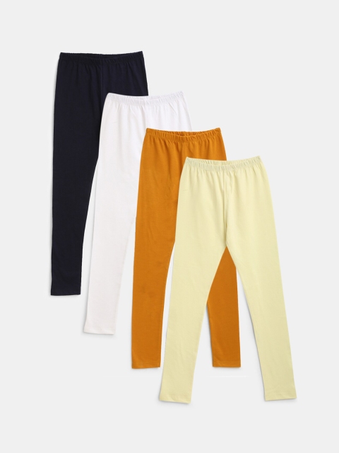 

YK Pack of 4 Girls Full Length Leggings, Multi