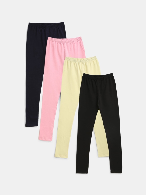 

YK Pack of 4 Girls Full Length Leggings, Multi