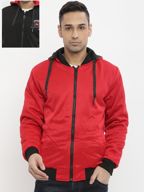 

V2 Value & Variety Men Black Reversible Bomber Jacket