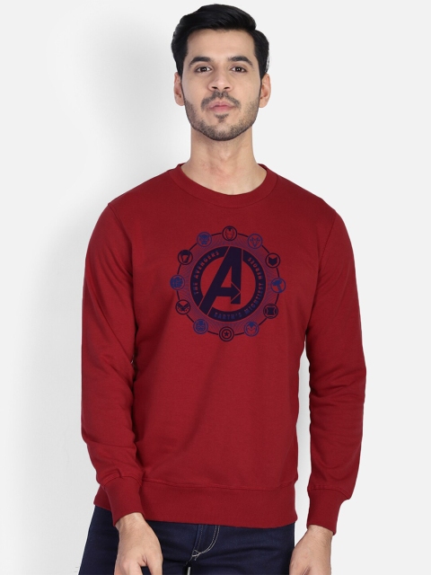 

Free Authority Avengers Men Red Avengers Printed Sweatshirt