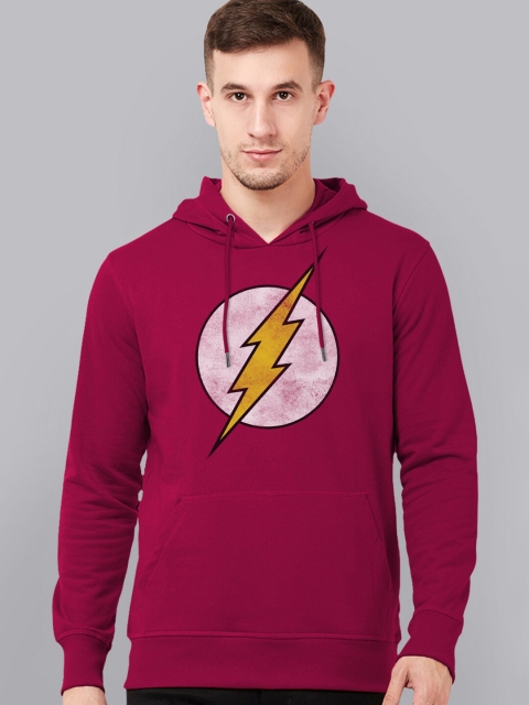 

Free Authority Men Red Flash Printed Hooded Sweatshirt