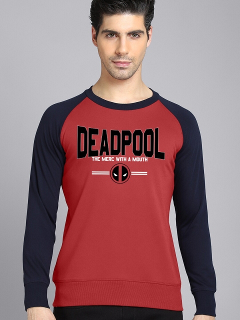 

Free Authority Men Red Deadpool Printed Sweatshirt