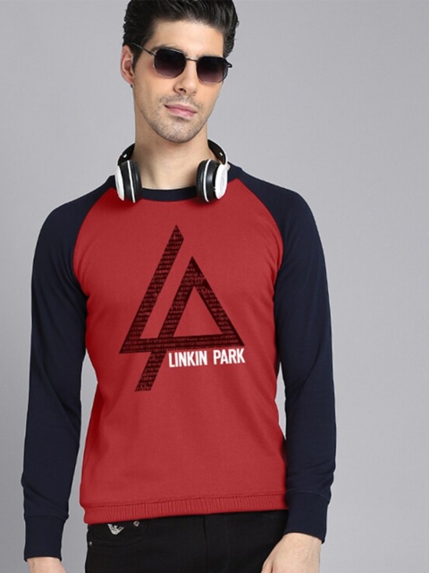 

Free Authority Men Red Linkin Park Printed Sweatshirt