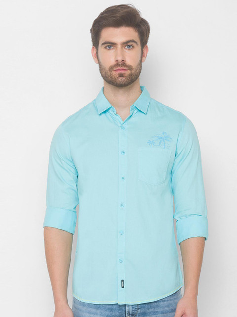 

SPYKAR Men Blue Casual Shirt