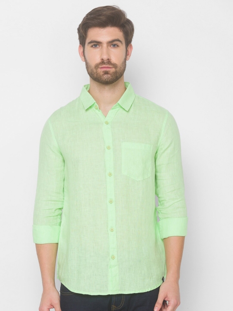 

SPYKAR Men Green Casual Shirt