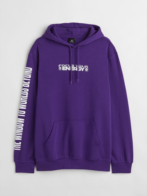 

H&M Men Purple Regular Fit Hoodie