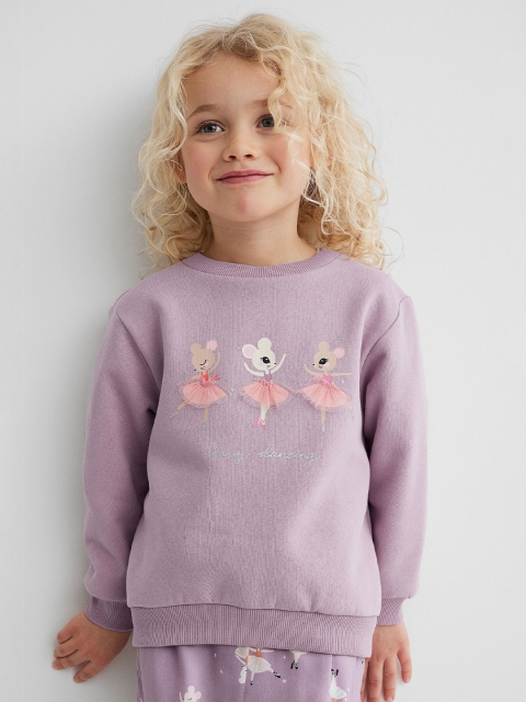 

H&M Girls Purple Sweatshirt
