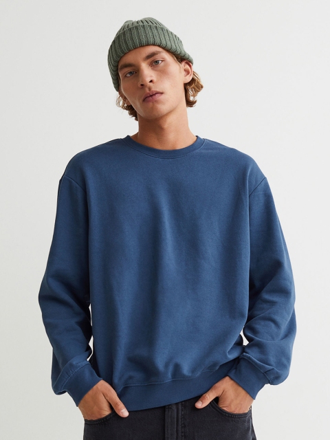 

H&M Men Teal & Beige Set of 2 Relaxed Fit sweatshirts