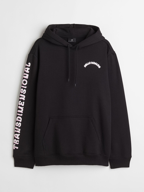 

H&M Men Black Regular Fit Hoodie