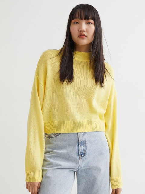 

H&M Women Yellow Jumper