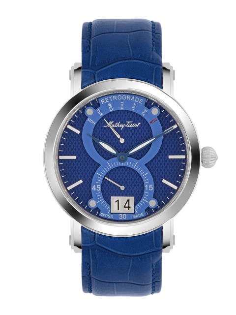 

Mathey-Tissot Men Blue Dial & Blue Leather Straps Analogue Watch H7022ABU