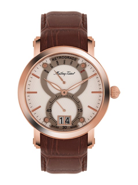 

Mathey-Tissot Men White Dial & Brown Leather Straps Analogue Watch H7022PI