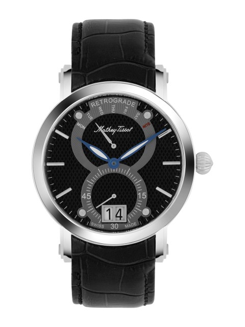 

Mathey-Tissot Men Black Dial & Black Leather Straps Analogue Watch