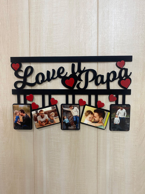 

Ferns N Petals Black & Red Wooden Wall Photo Frame