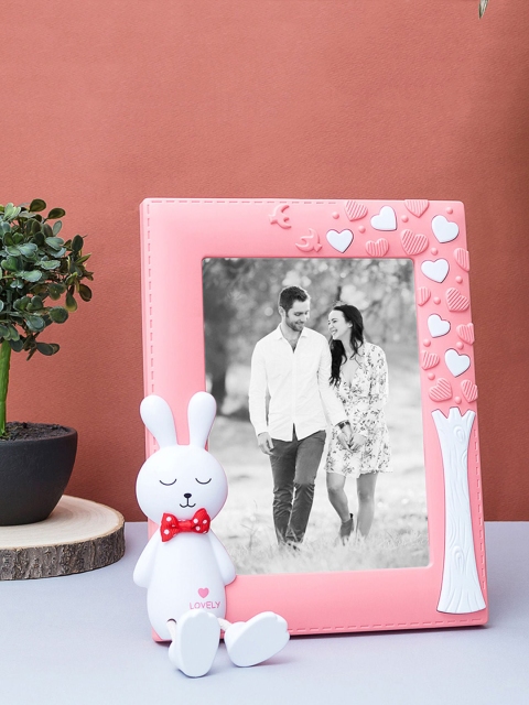 

Ferns N Petals Pink & White Cute Bunny Rabbit Wooden Photo Frame