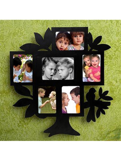 

Ferns N Petals Black Solid Wooden Wall Photo Frame