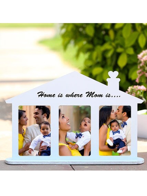 

Ferns N Petals White Solid Wooden Photo Frame, Multi