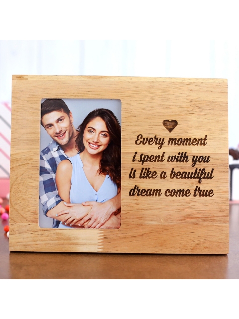 

Ferns N Petals Brown Beautitful Moments Engraved Wooden Photo Frame