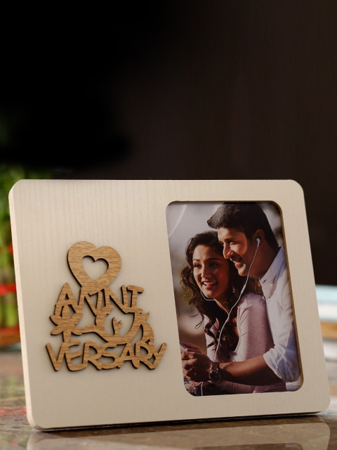 

Ferns N Petals Brown Solid Wooden Photo Frame