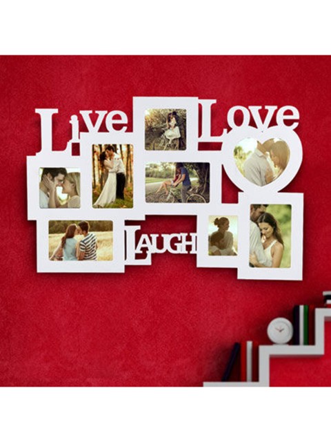 

Ferns N Petals White Live Laugh Love Wall Photo Frame