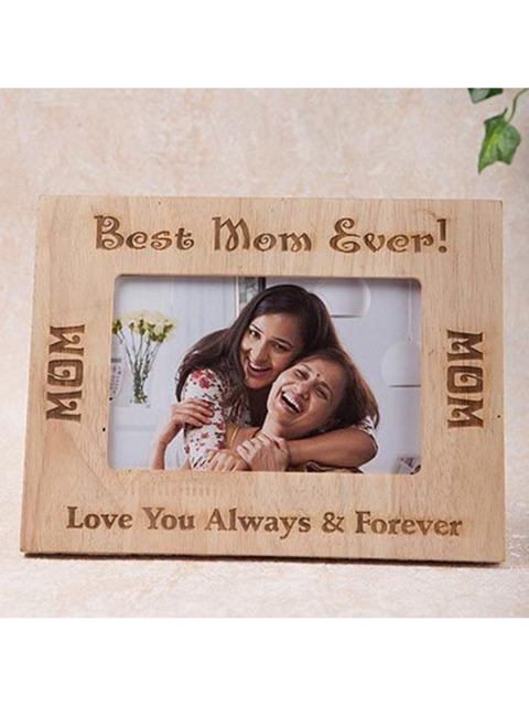 

Ferns N Petals Multicolor Best Mom Carved Wooden Frame, Cream