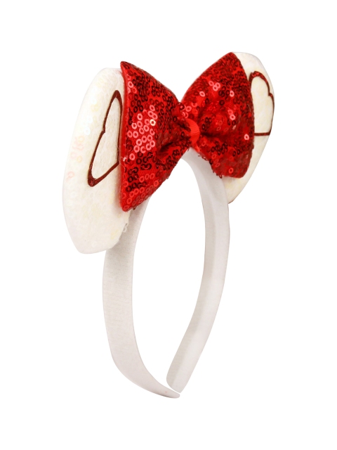 

Spiky Unisex Kids White & Red Embellished Hairband