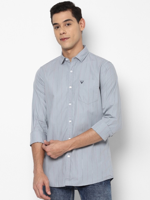 

Allen Solly Sport Men Grey Striped Casual Shirt