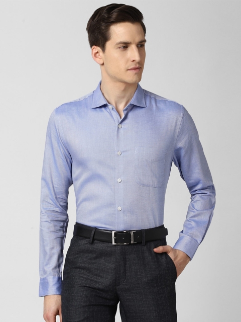 

Peter England Elite Men Blue Slim Fit Pure Cotton Formal Shirt