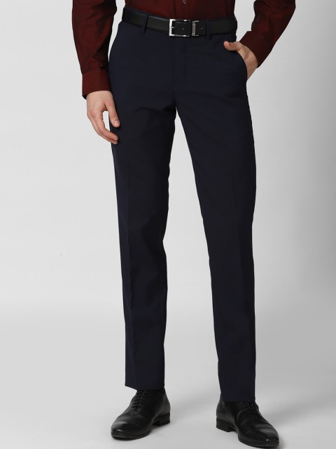 

Peter England Men Navy Blue Slim Fit Trousers