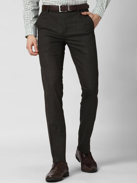 

Peter England Men Black Slim Fit Trousers