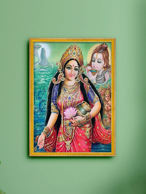 

999Store White & Gold-Toned Parvati Painting Wall Art, Red