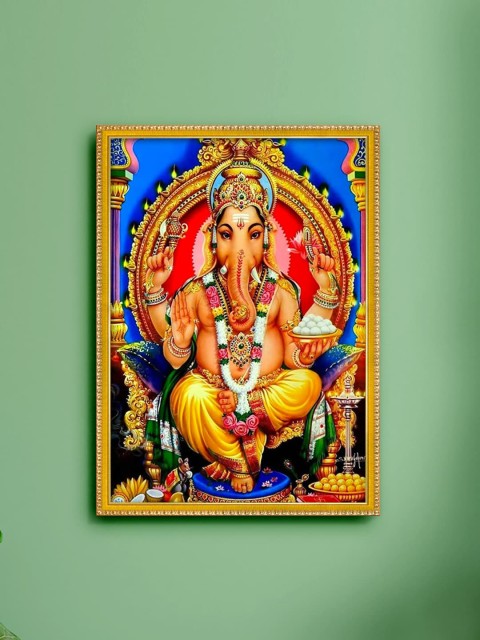 

999Store Multi Lord Ganesha Printed Painting Wall Art