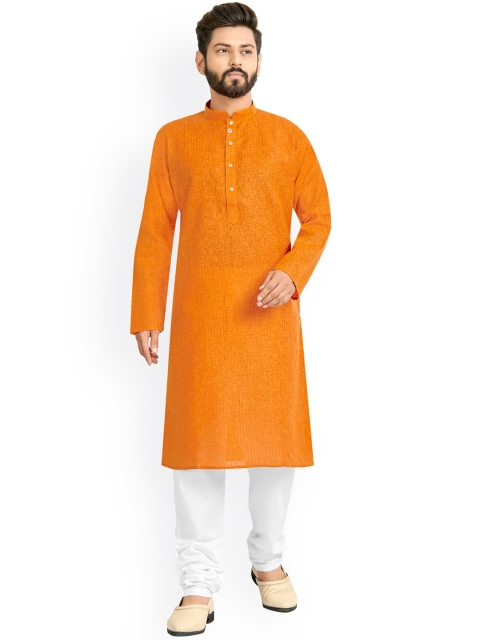 

Viva N Diva Men Orange Kurta with Churidar
