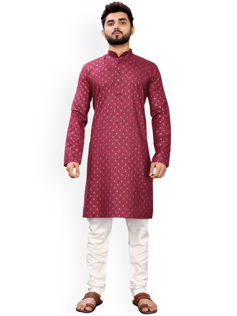 

Viva N Diva Men Maroon Kurta with Pyjamas