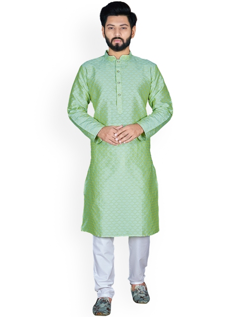 

Viva N Diva Men Olive Green Kurta with Churidar