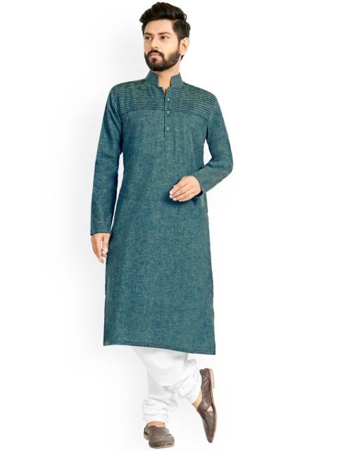 

Viva N Diva Men Blue Printed Kurta with Churidar