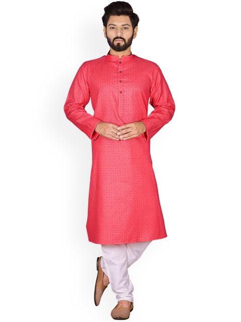 

Viva N Diva Men Peach-Coloured Kurta with Pyjamas