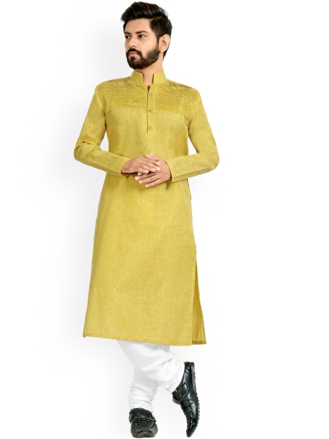 

Viva N Diva Men Yellow Kurta with Churidar