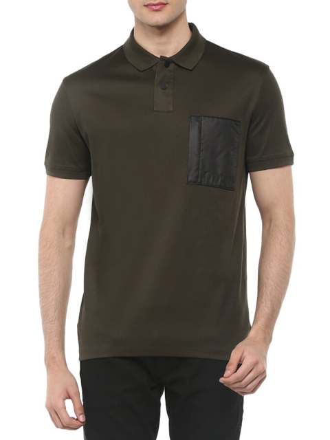 

HUGO Men Green Polo Collar T-shirt