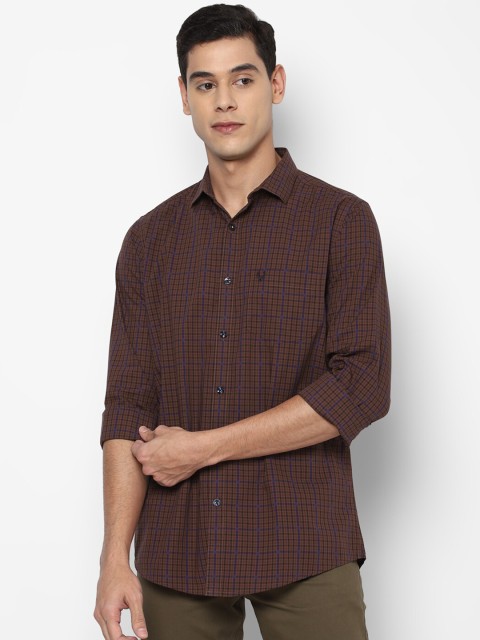 

Allen Solly Men Maroon Slim Fit Checked Casual Shirt