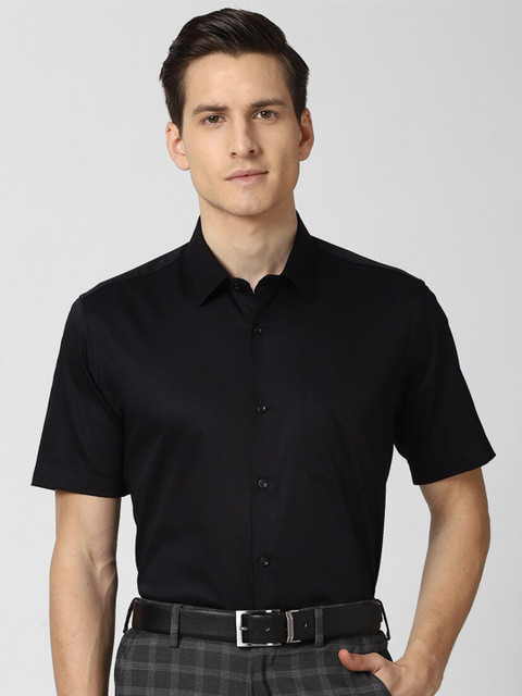 

Peter England Men Black Formal Shirt