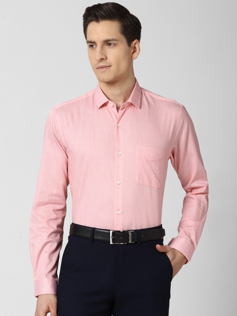

Peter England Men Pink Striped Formal Shirt
