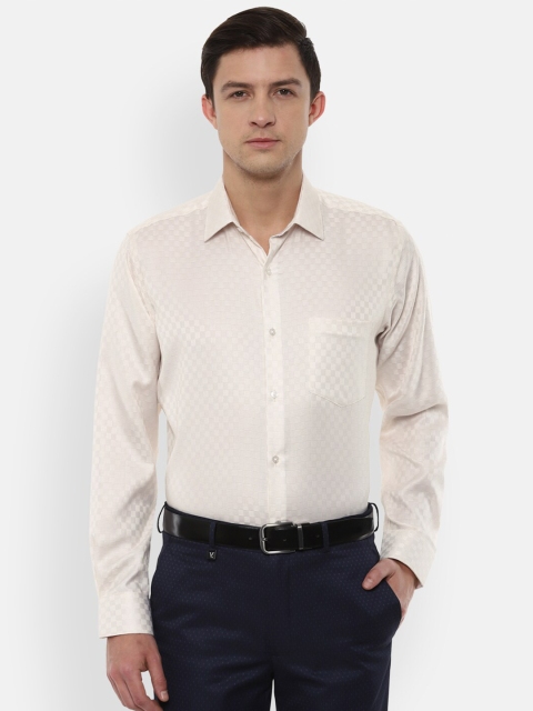 

Van Heusen Men Beige Formal Shirt