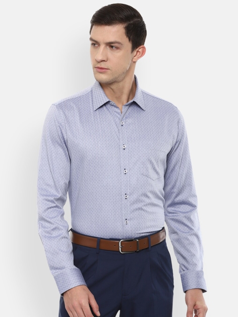 

Van Heusen Men Blue Slim Fit Pure Cotton Formal Shirt