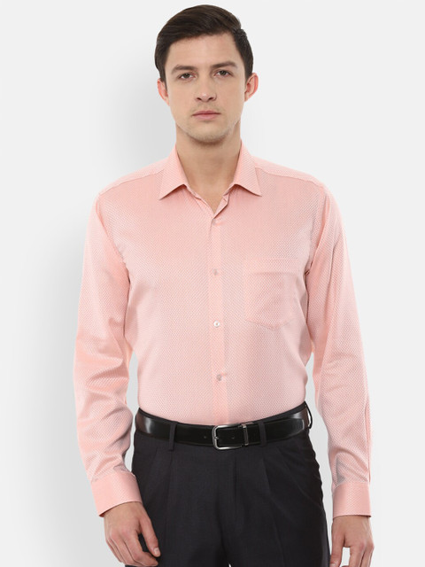 

Van Heusen Men Peach-Coloured Formal Shirt